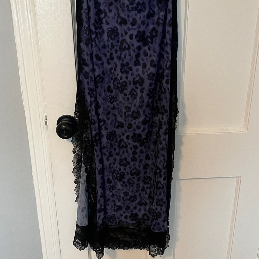 Free people suddenly fine floral slip maxi dress navy animal print - NWT - Picture 8 of 8